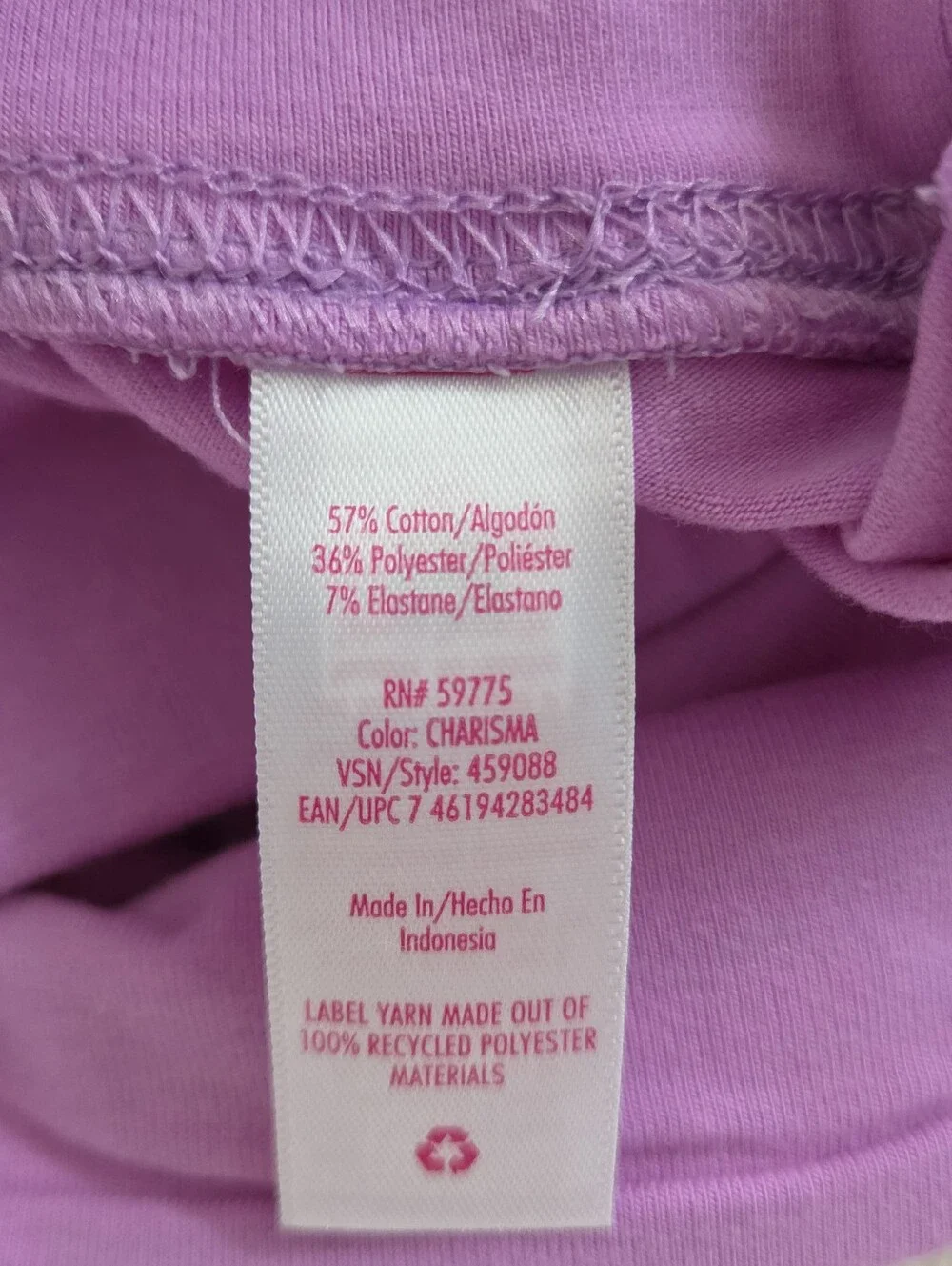 Justice Full Length Leggings Lavender Girls Size L 12/14 NWT